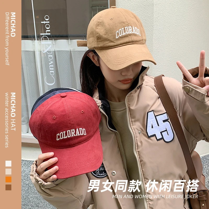 弥潮大头围显脸小夏季韩版潮流鸭舌帽女复古日系学生时尚百搭帽子