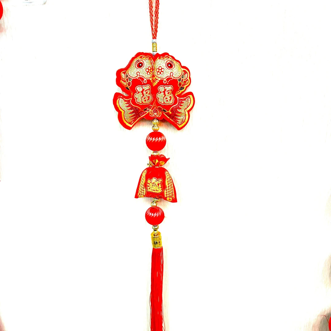 春节乔迁节庆用品双鱼福袋挂件