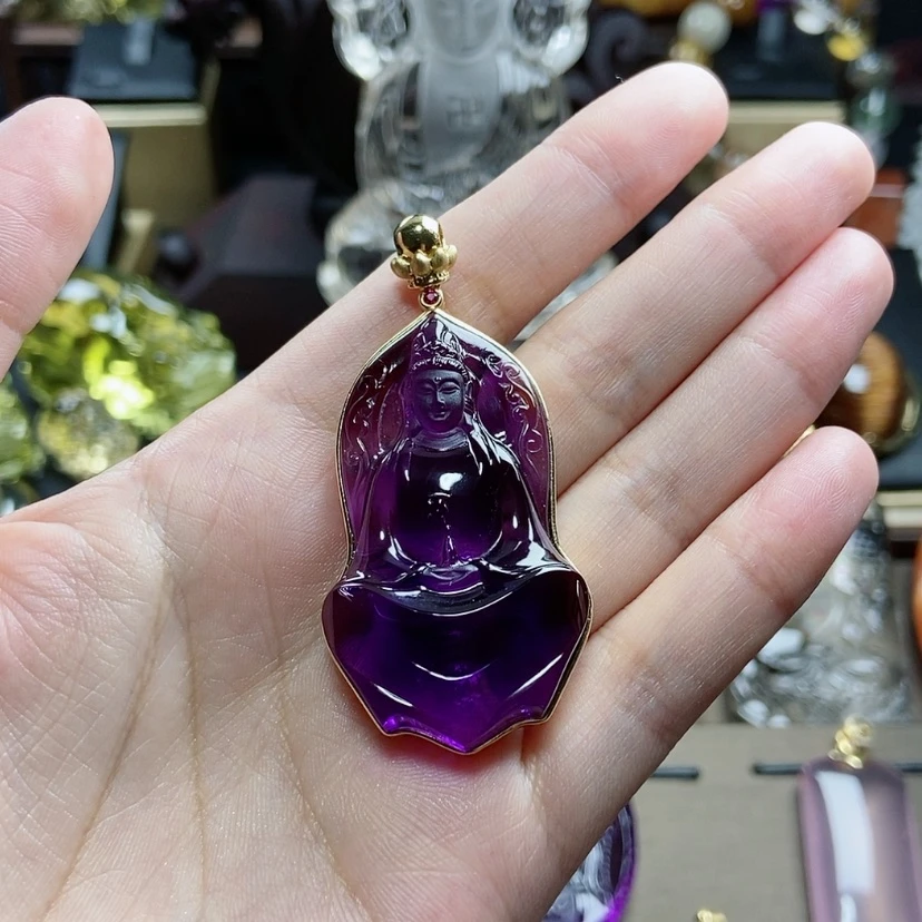 【闪购商品】水晶吊坠18K金镶嵌春**风