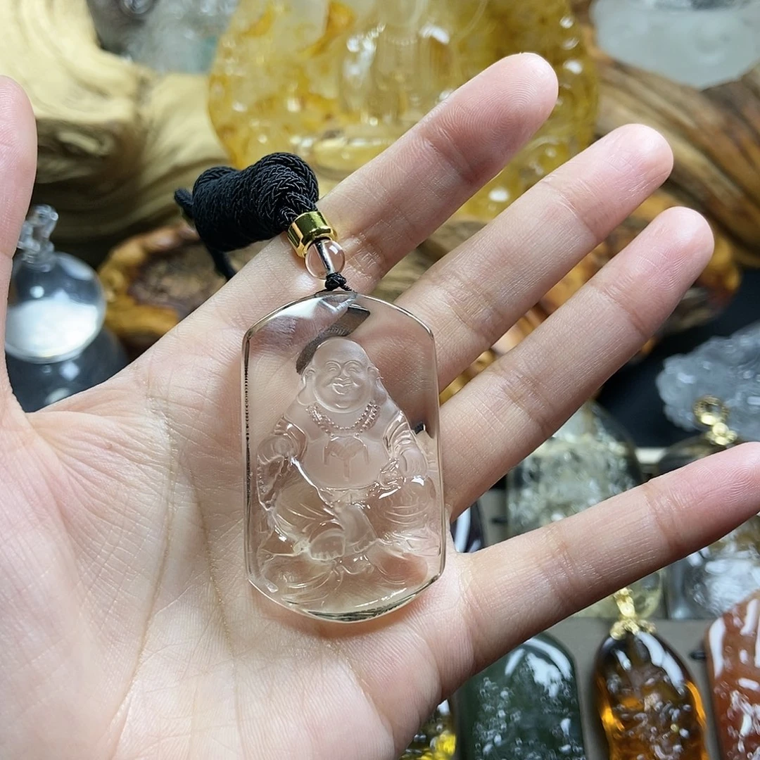 水晶颈饰未镶嵌水晶吊坠