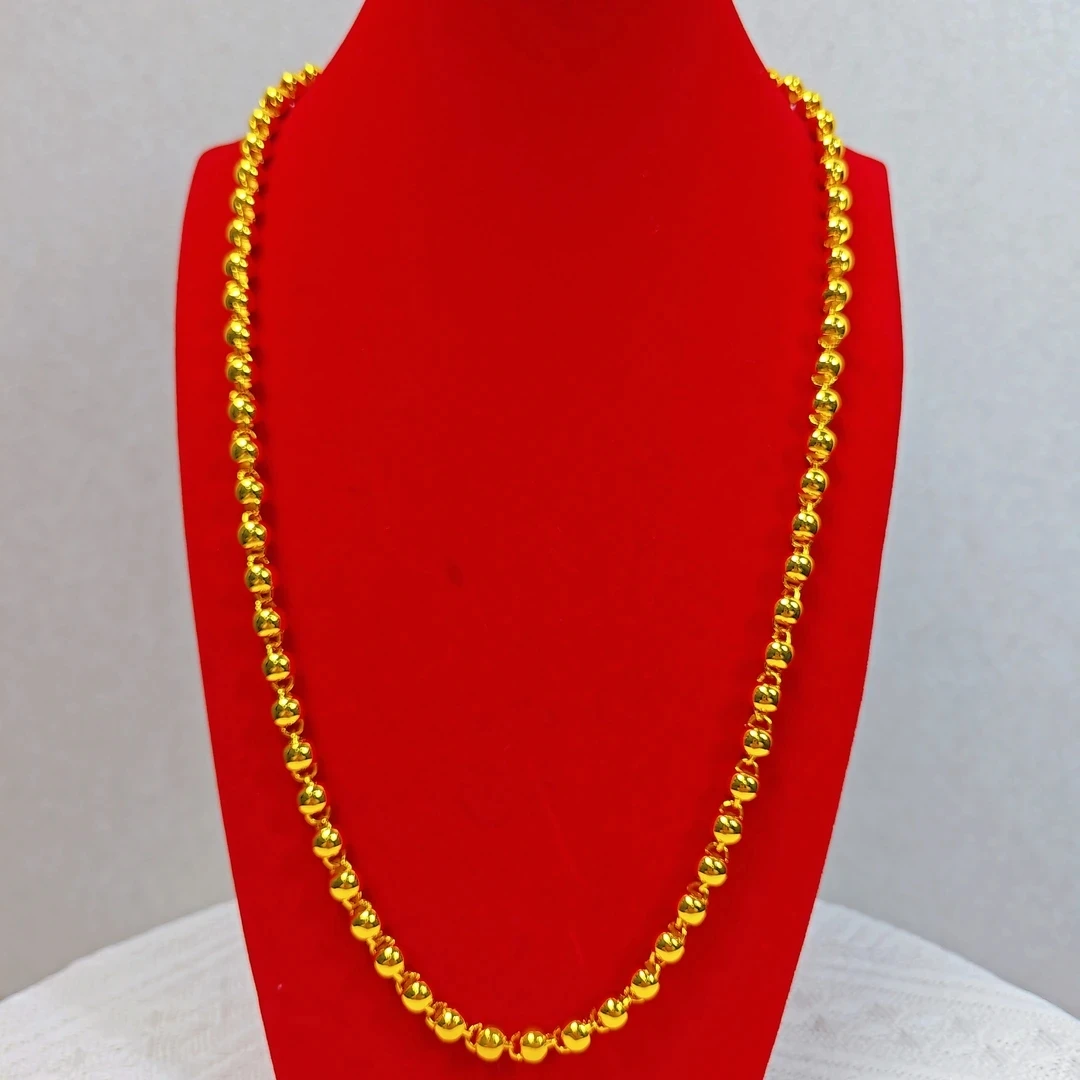 铜合金项链 精工 卡6mm珠珠链