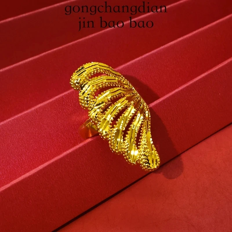 铜合金戒指 凤尾开口戒指