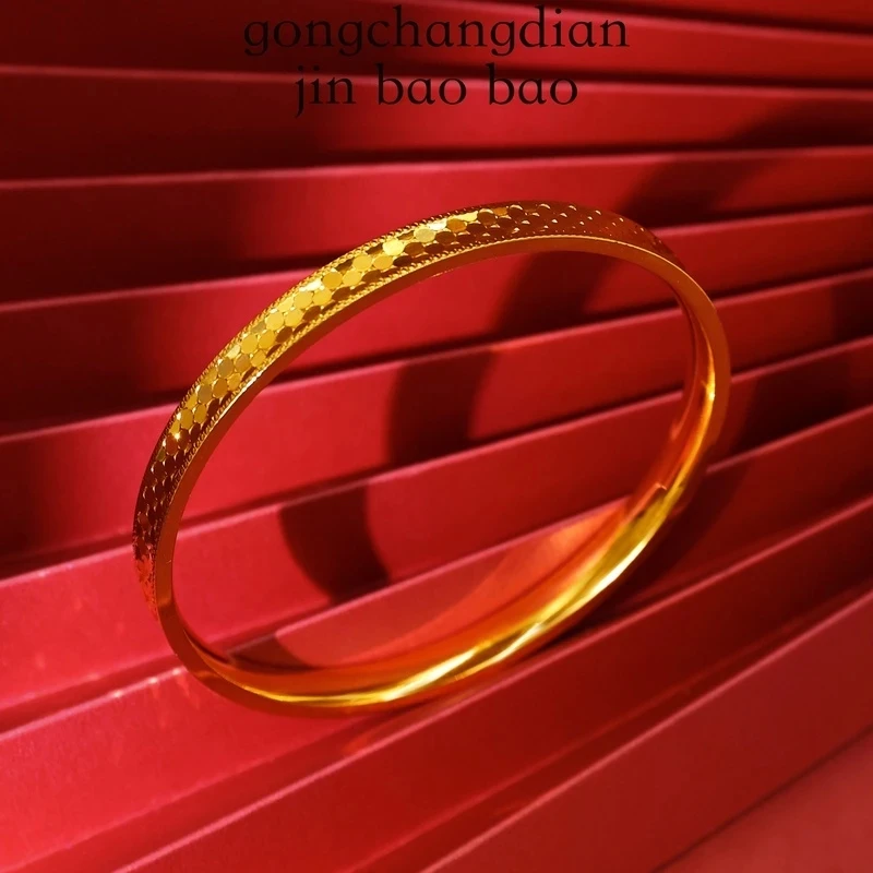 铜合金手镯 精工 亮片闭口手镯