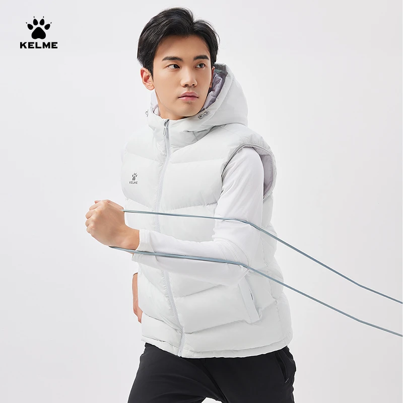 【卡尔美运动棉马甲】甄选连帽马甲男女款秋冬防寒休闲马夹流光风