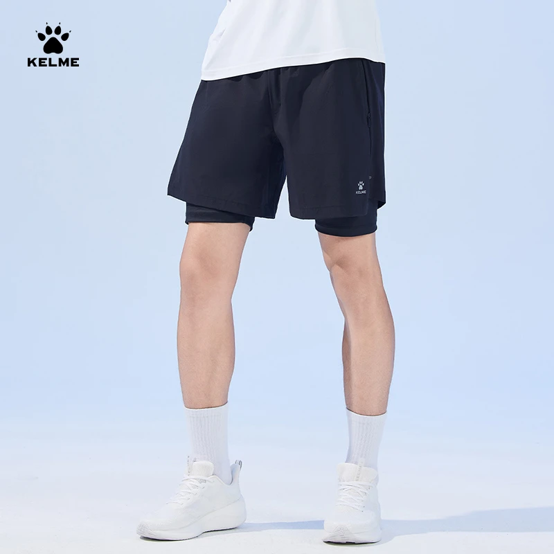 KELME卡尔美运动速干短裤男夏健身紧身假两件梭织裤子|潮流新品