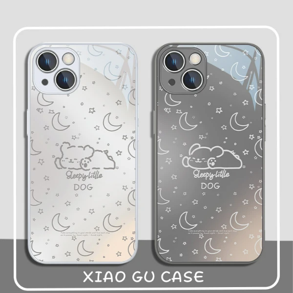 适用苹果17/华为mate60/小米14/oppo/vivo趣味小狗创意潮流手机壳