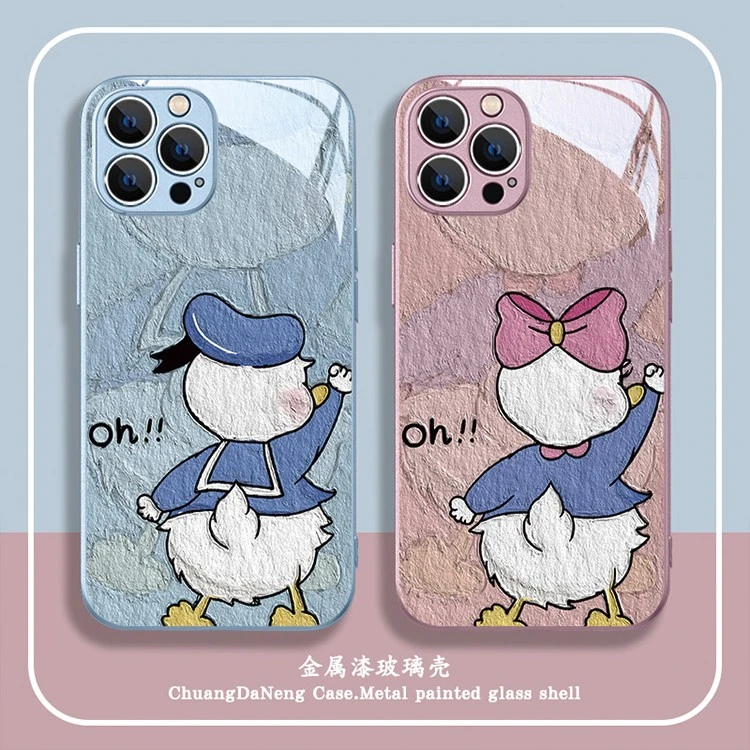 适用于苹果17/华为/小米/oppo/vivo情侣卡通唐老鸭黛西网红手机壳
