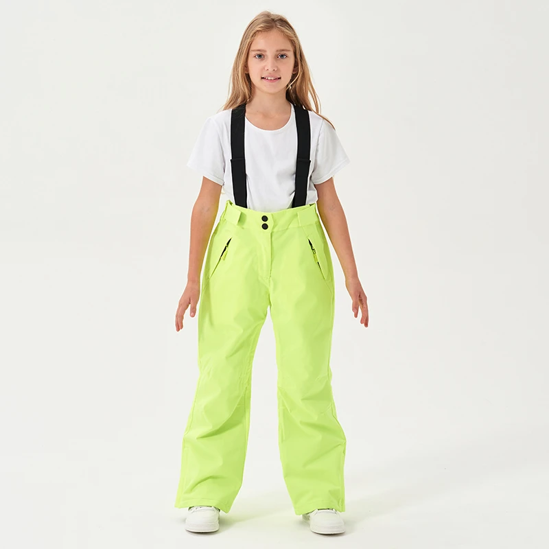 RAWRWAR儿童滑雪服防风防水保暖男童滑雪背带裤女童单板双板雪裤