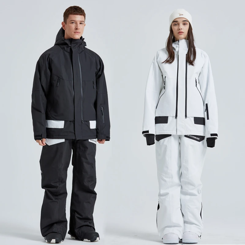 RAWRWAR滑雪服男女款套装防水保暖单板双板素色小众滑雪衣裤装备