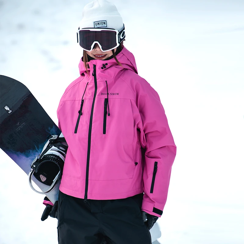 DOOKSNOW滑雪服女款雪服单双板冬季小众潮牌滑雪外套短款显瘦