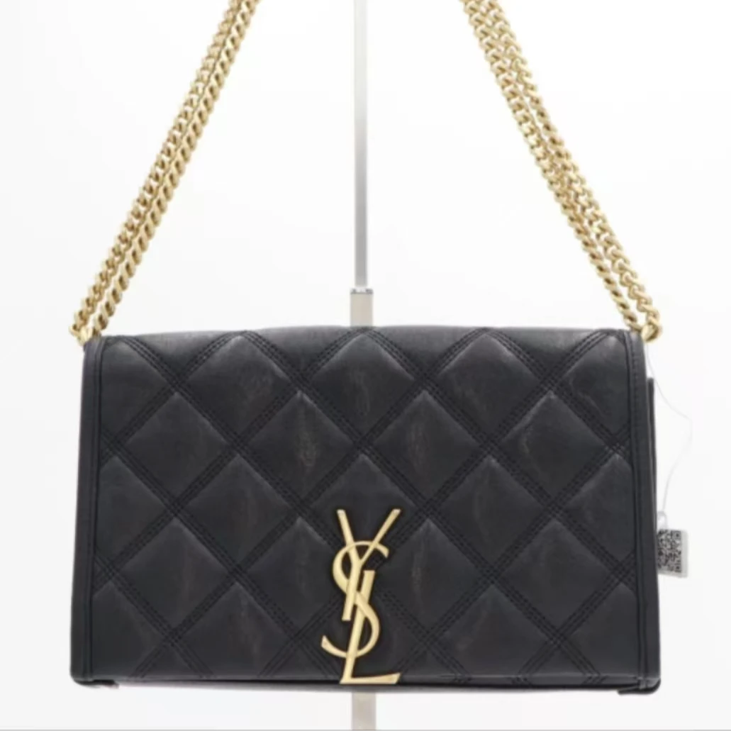 99新 YSL/圣罗兰 油蜡皮黑金woc/许可