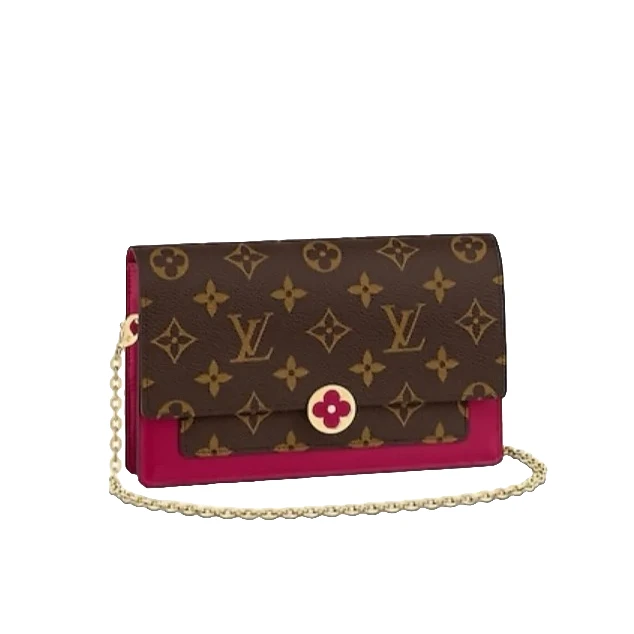 99新 LouisVuitton/路易威登 lv花朵链条包单肩斜挎包 /许可