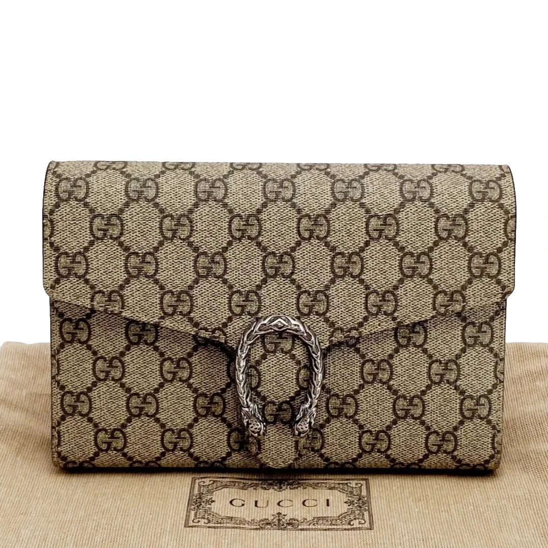 99新 GUCCI/古驰 老花酒神woc单肩包斜挎包（甄选）