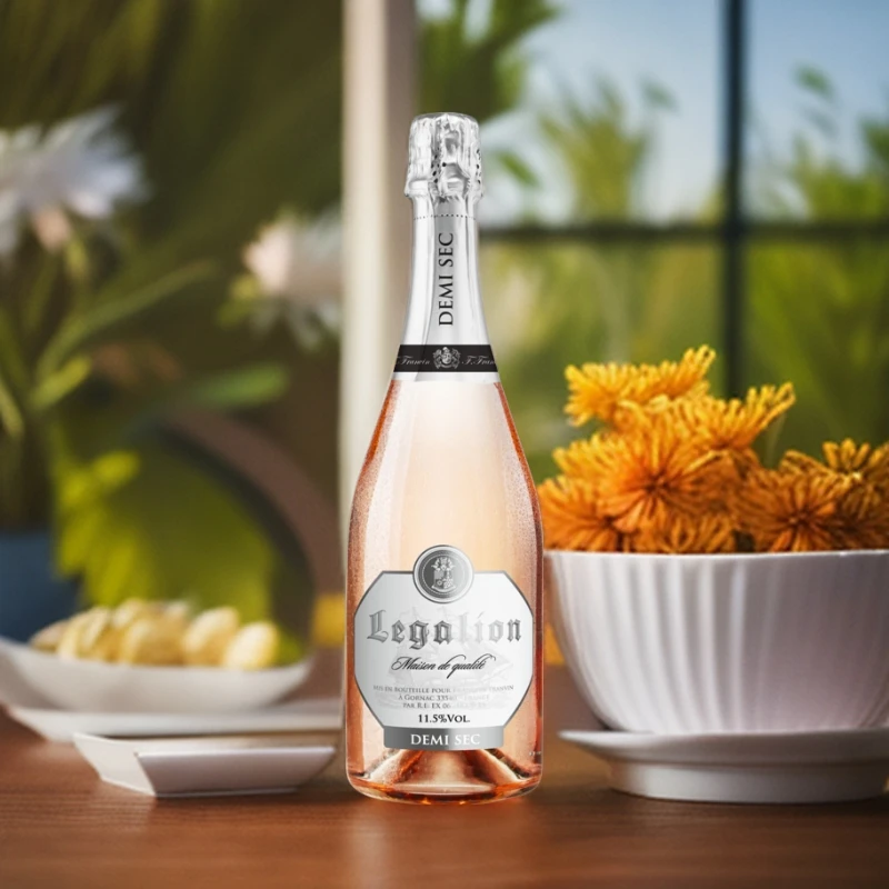 法国原瓶进口 古老帆船桃红起泡酒 半干型 100%丹魄11.5°夏日必备