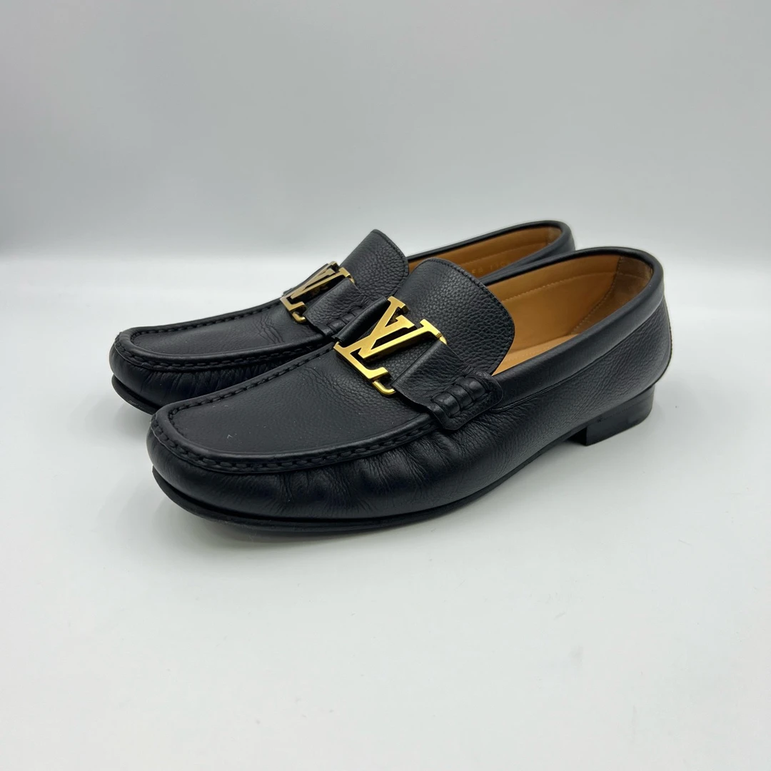 40码/lv路易威登/金标logo一脚蹬皮鞋/95新/10216612/公价：6200
