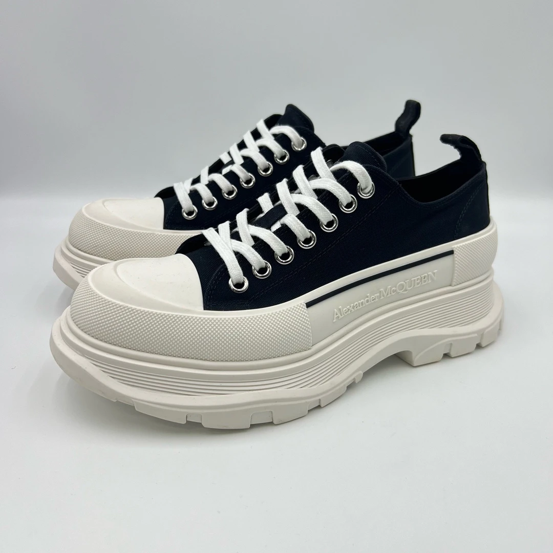 43码/AM麦昆/厚底简约系带休闲鞋/95新/10198940/公价：5600