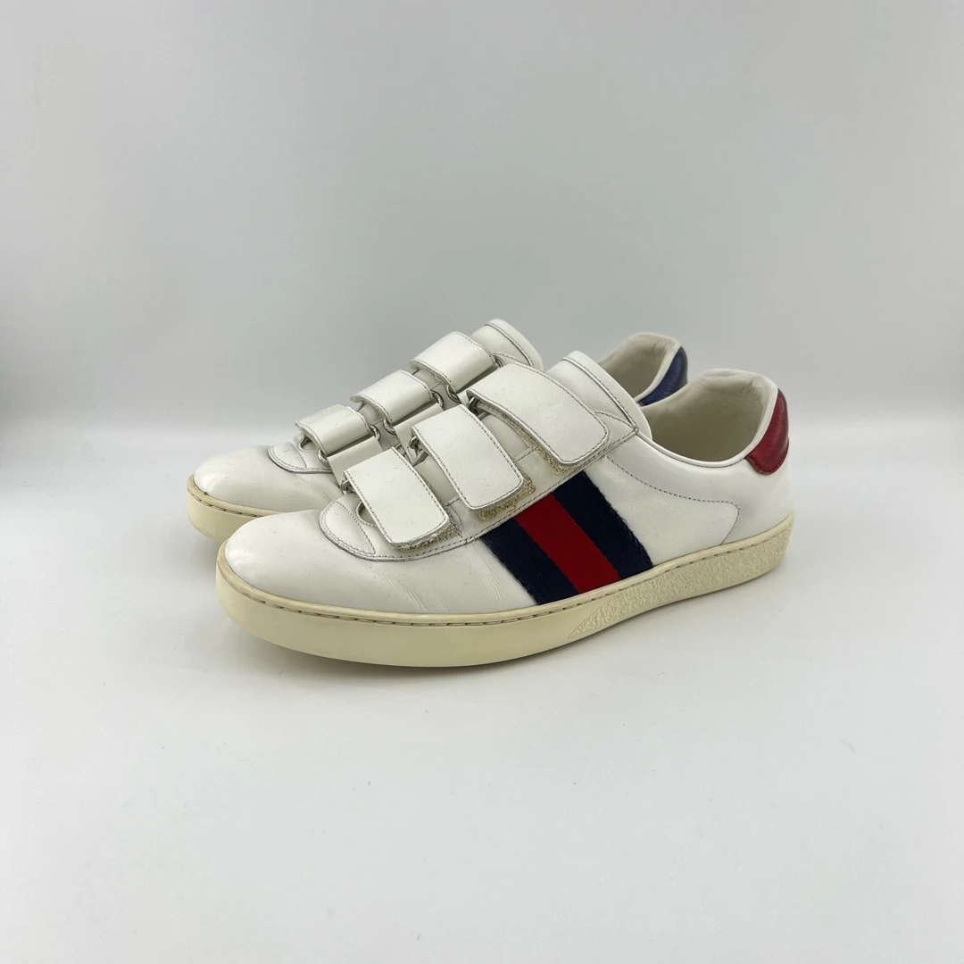 95新 GUCCI/古驰 39.5码/40码/40.5码/三色魔术贴小白鞋
