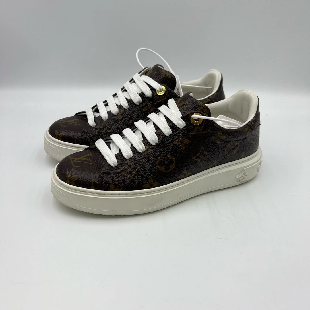 95新 LouisVuitton/路易威登 36.5码/花纹logo皮革休闲鞋/8159337