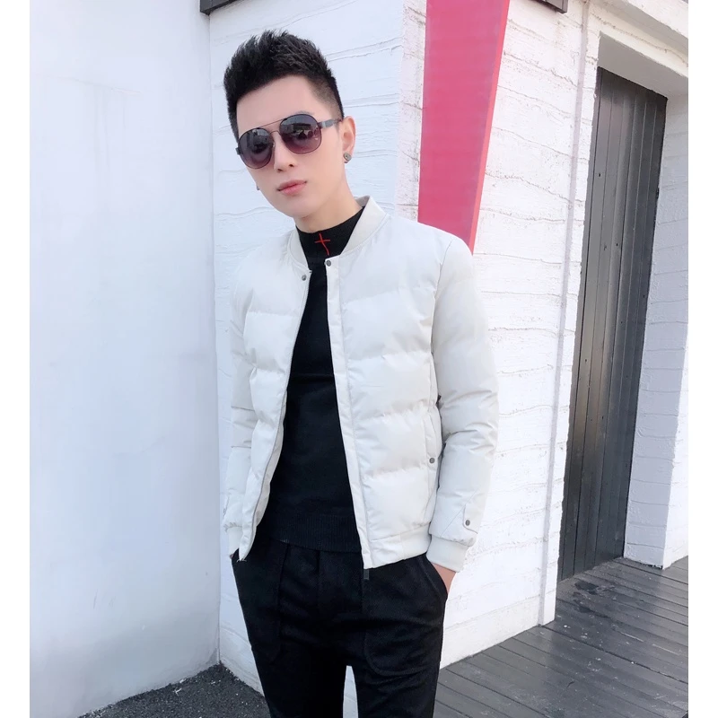 2024冬季新款男士棉衣外套潮流修身帅气加厚短款立领铺棉外套冬装