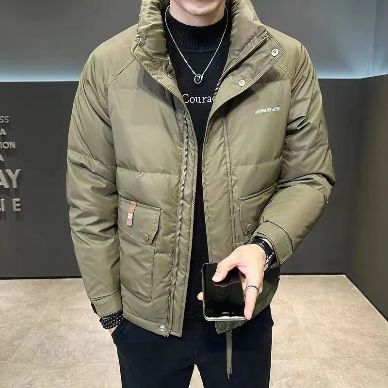 羽绒服男款冬季加绒加厚棉袄子小码外套秋冬款棉衣青少年冬装棉服