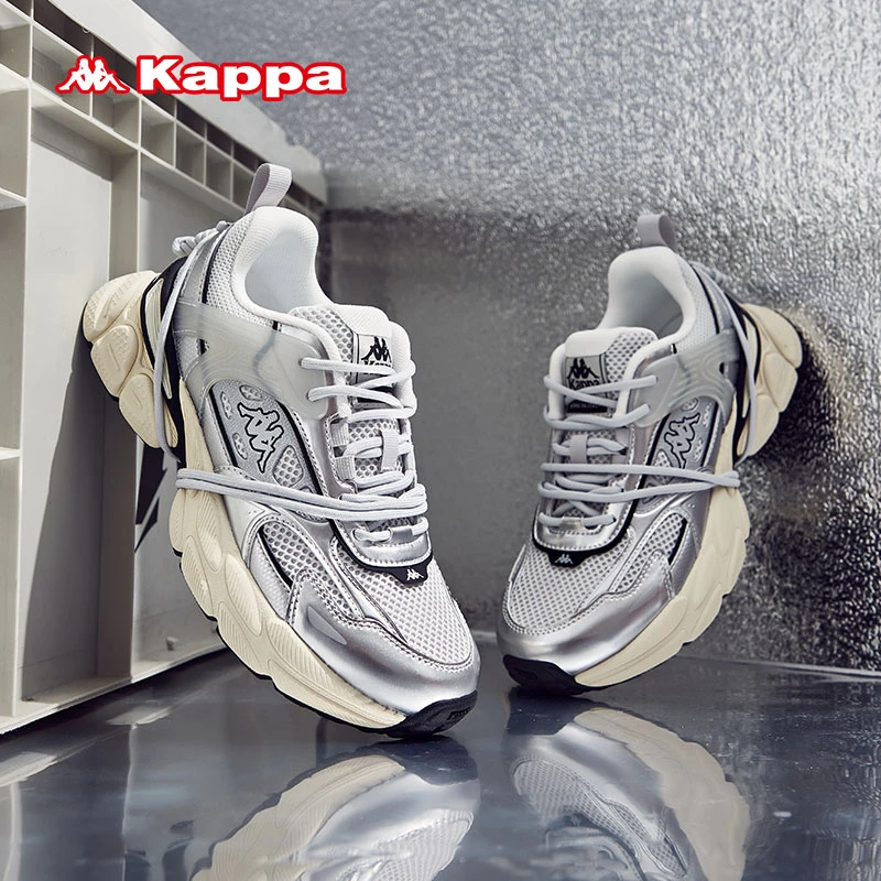 Kappa卡帕男鞋2024春季新款厚底老爹鞋时尚百搭休闲潮流运动鞋