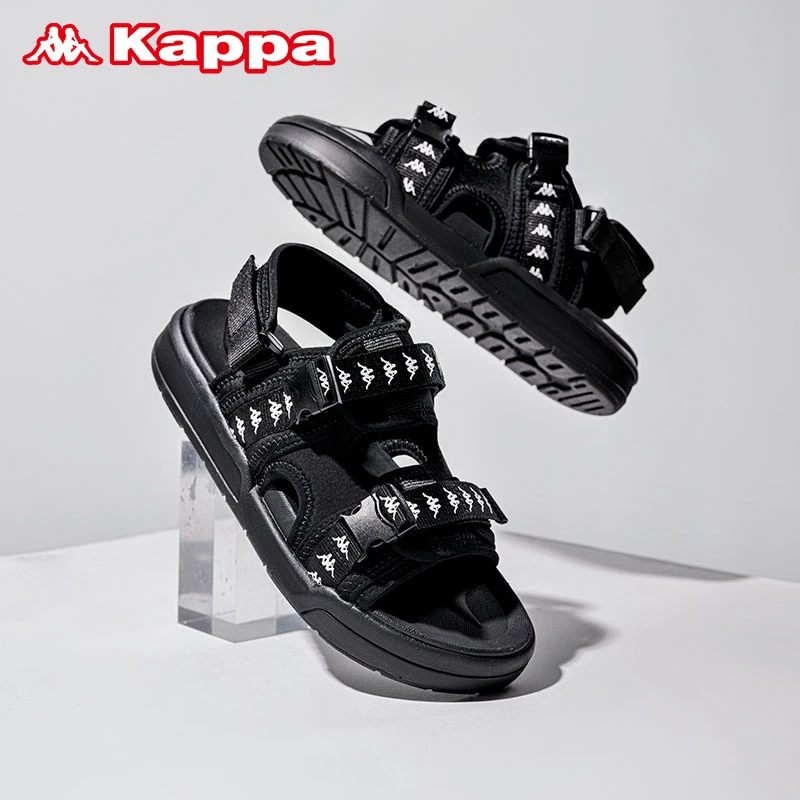 【清仓款式】Kappa凉鞋男夏季新款运动软底休闲沙滩拖鞋子K0DX5LL15