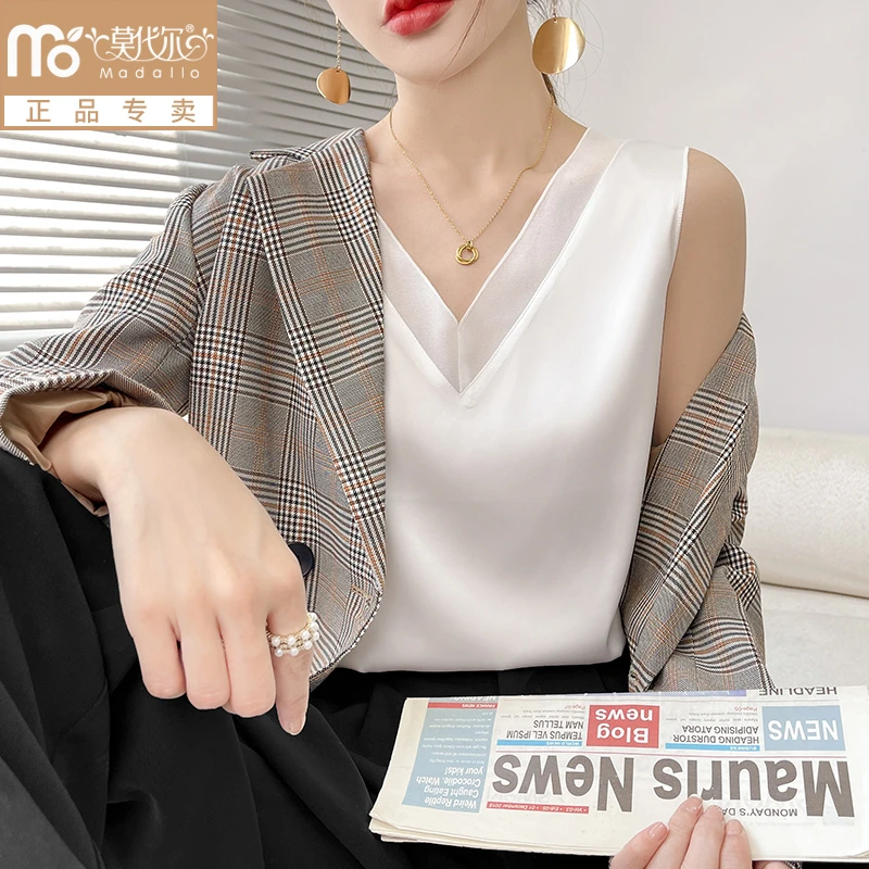 莫代尔吊带背心显瘦打底内衣时尚百搭打底衫宽肩带小背心外穿上衣