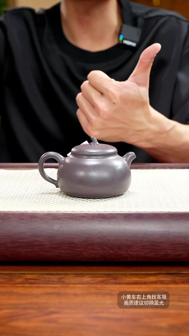 【闪购商品】紫砂茶壶13号天青【茄瓜】200CC