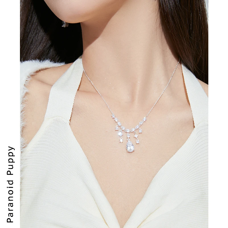 铜合金锆石项链 《星河》满天星项链女小众轻奢高级感精致