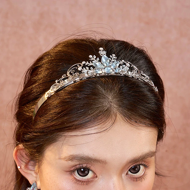 《Icy》冰雪圣诞 重工公主皇冠发饰女奢华时尚