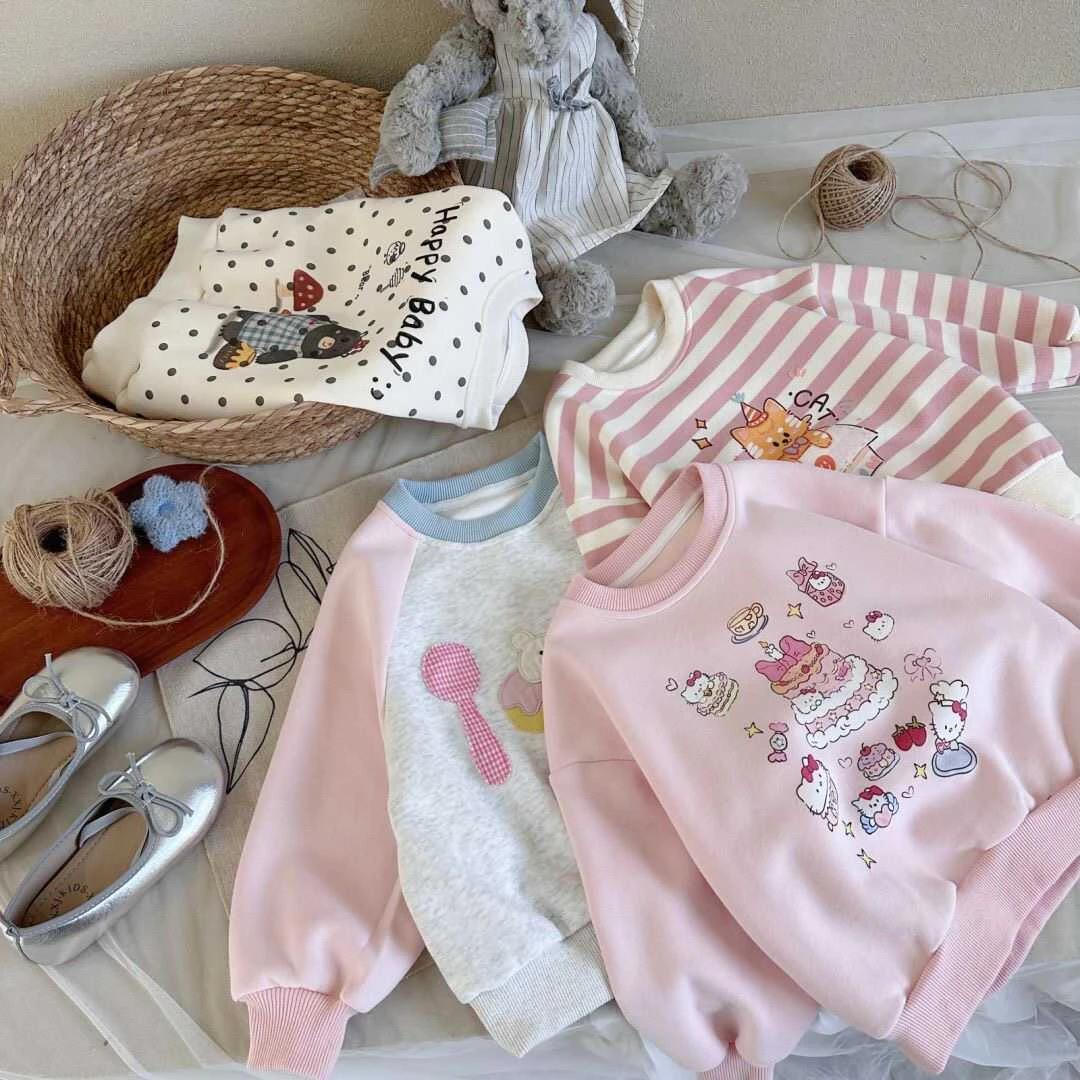 女童卫衣秋装2025春秋装新款韩版儿童设计感长袖棉质洋气休闲上衣