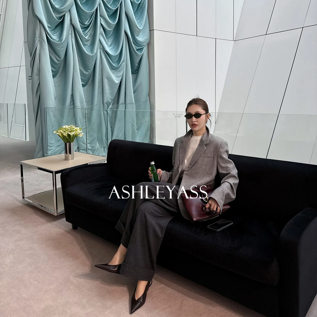 【ASHLEYASS】“灰调西装”花灰杂色高质羊毛西装外套西装LSS241292S
