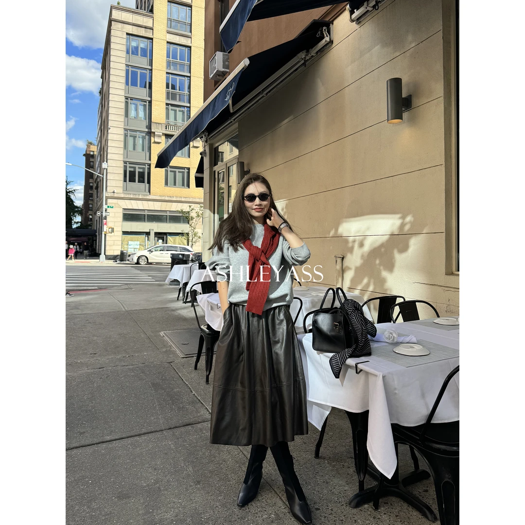 【ASHLEYASS】“曼城旧事”麻花双色简约舒适气质长袖上衣LSS241053S