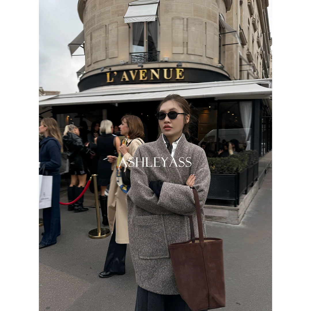 【ASHLEYASS】“圣日耳曼”圈圈纱透气独特纹理毛呢大衣LSS241283S