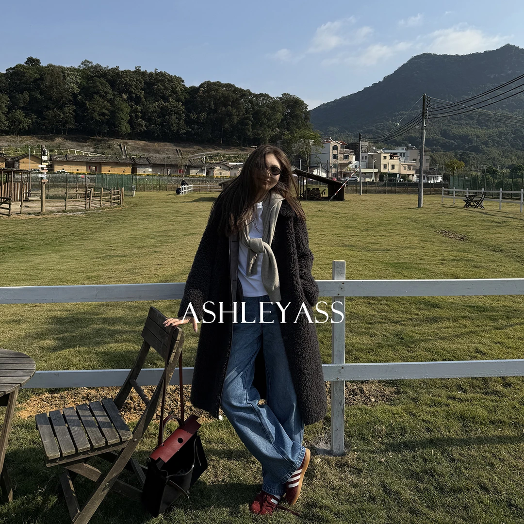 【ASHLEYASS】“绳染裤”长绒棉猫须马骝YKK拉链AE线牛仔裤LSN241704S