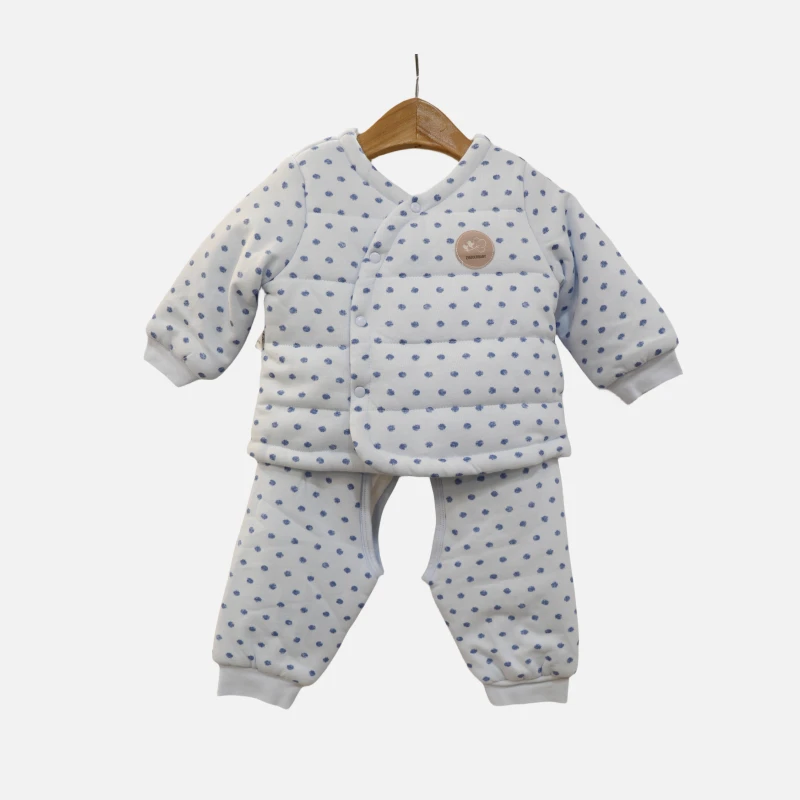 卓儿波点长袖和袍开档套装婴幼儿52-66