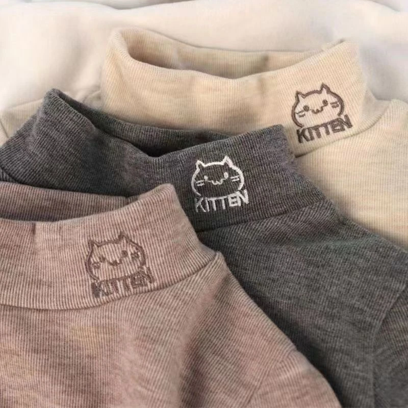 儿童打底衫男童女童秋冬新款半高领保暖内搭宝宝软糯上衣长袖T恤