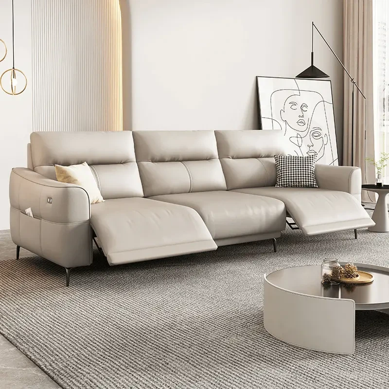 电动真皮沙发客厅现代简约大象耳朵沙发电动功能沙发小户型Y745