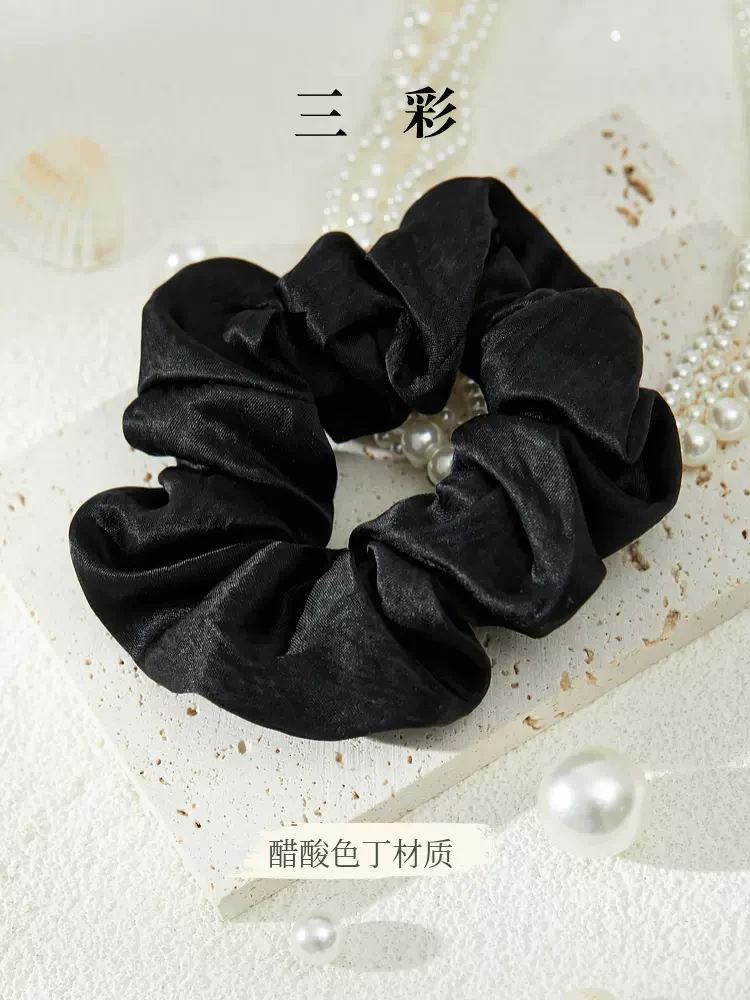 【猫九专享】三彩全醋酸轻简发圈轻奢百搭发饰马尾头绳大号发绳女
