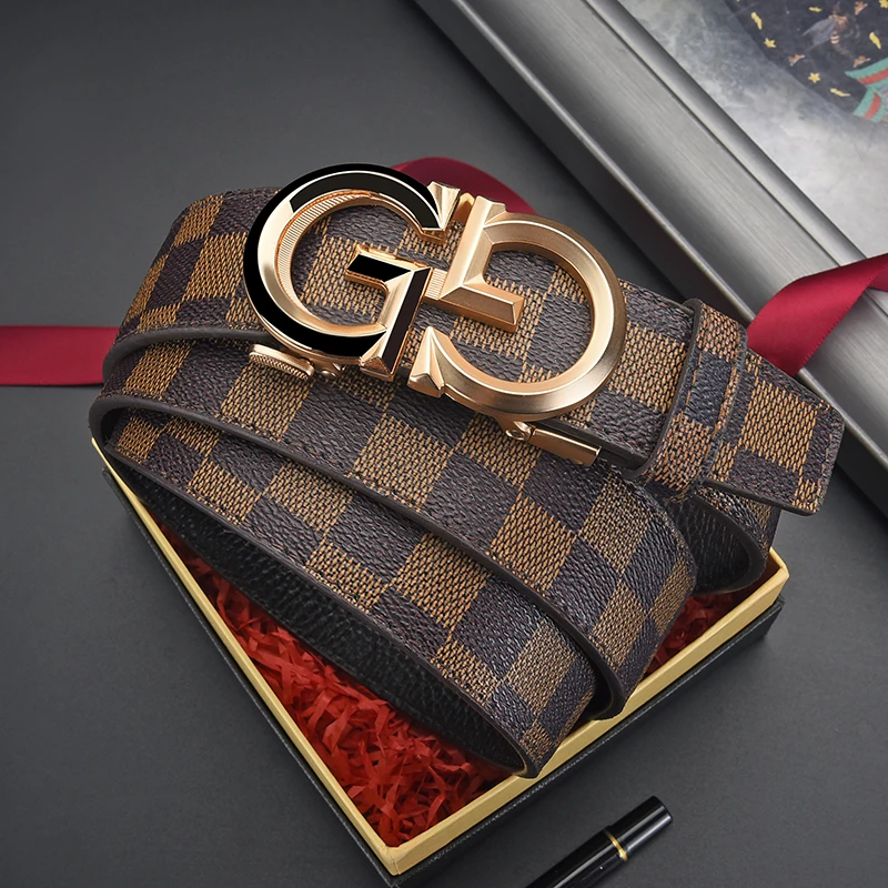 头层牛皮腰带真牛皮皮带轻奢高档男士皮带休闲百搭时尚裤腰带