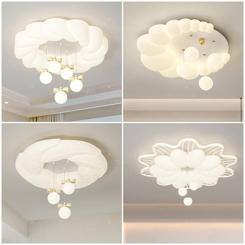 全光谱护眼法式奶油风书房大气吸顶灯2024年新款蝴蝶结简约吸顶灯