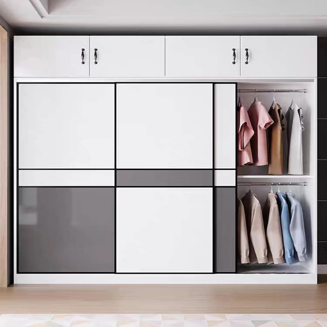 简约轻奢全铝合金衣柜室内大容量金属衣橱环保无甲醛不变形可定制