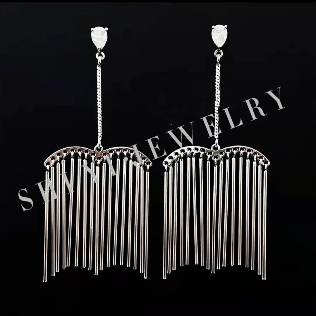 铜合金耳饰 Shiyi/迷恋 设计感轻奢麦穗流苏耳环