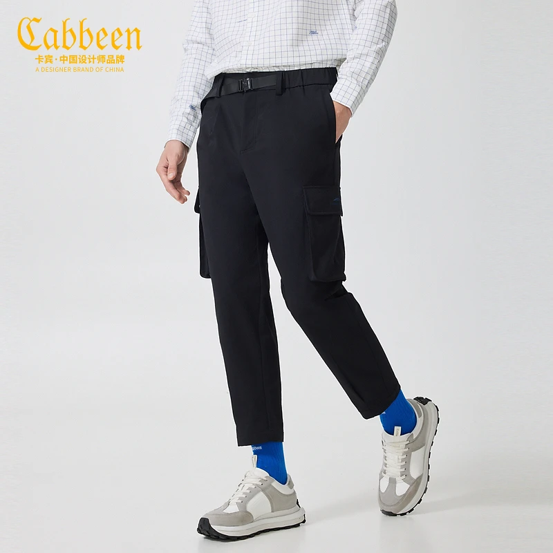 卡宾男装工装潮流宽松休闲裤春季款小脚裤舒适透气男士长裤街头Y