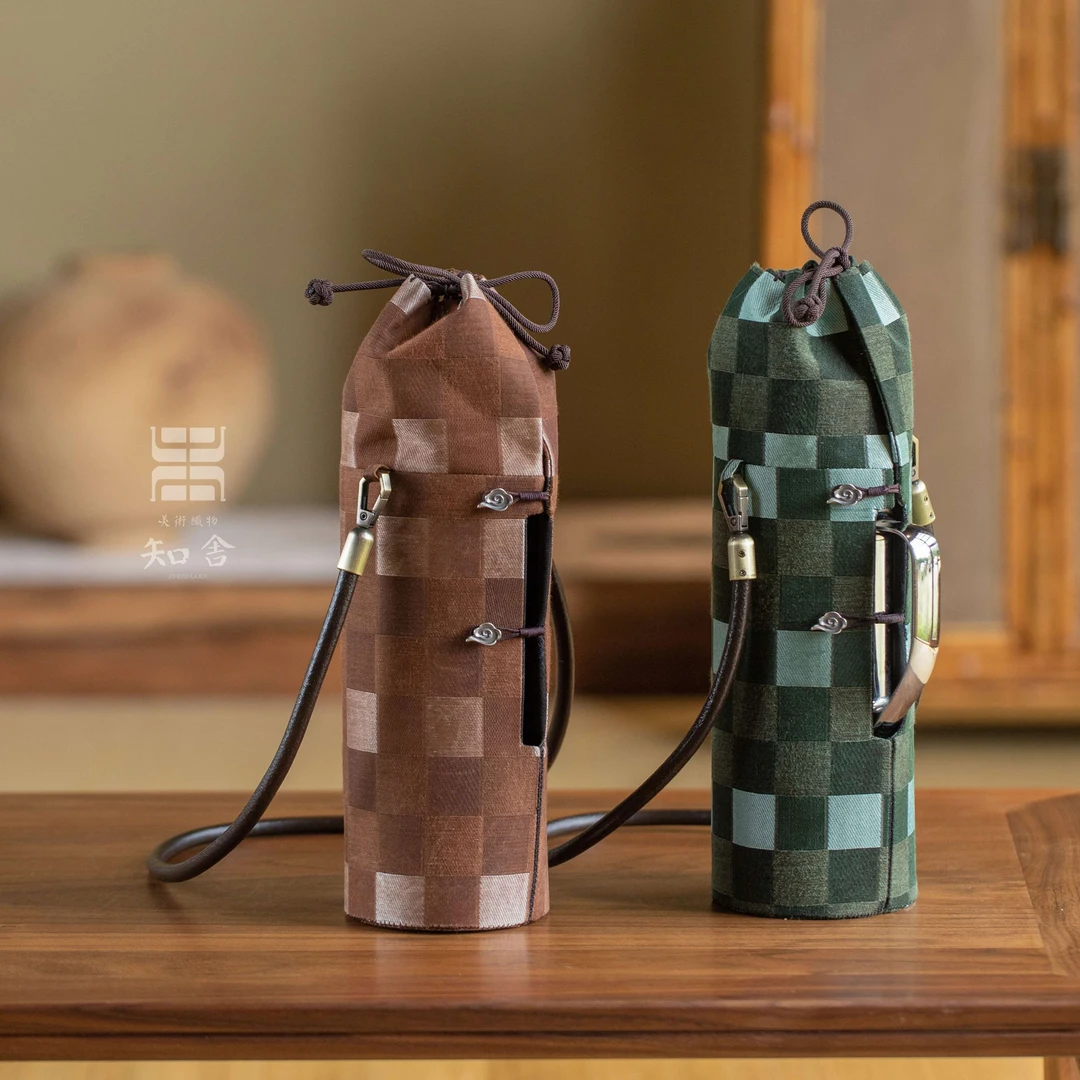 知舍·香云纱保温壶便携袋中式复古风传家壶袋夹棉防震