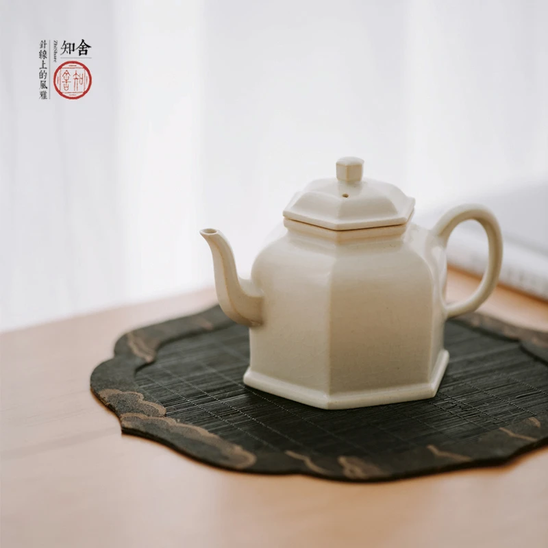 知舍大漆壶承香云纱茶垫直径18cm杯垫茶配手工布艺棉麻实用百搭