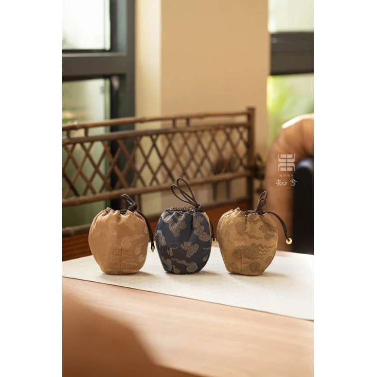 知舍·精棉云纹仕覆袋传统工艺中式茶具加厚便携收纳袋知舍原创