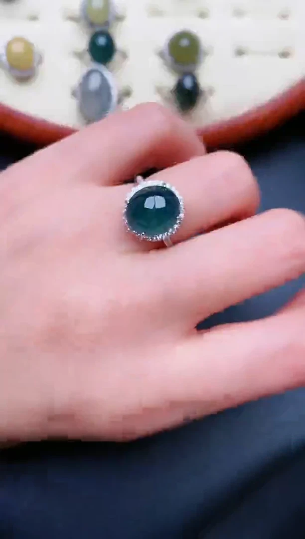 【闪购商品】翡翠戒指银S925镶嵌....