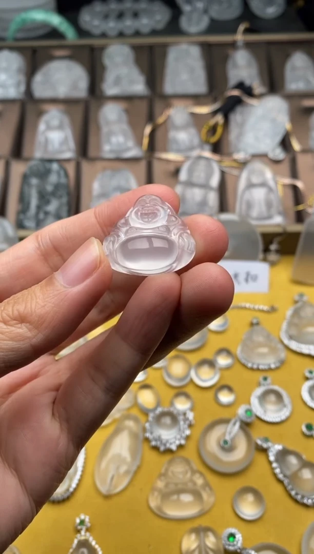 【闪购商品】石英质玉佛公未镶嵌7
