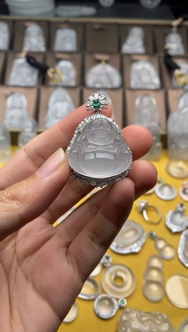 【闪购商品】石英质玉佛公银S925镶嵌7